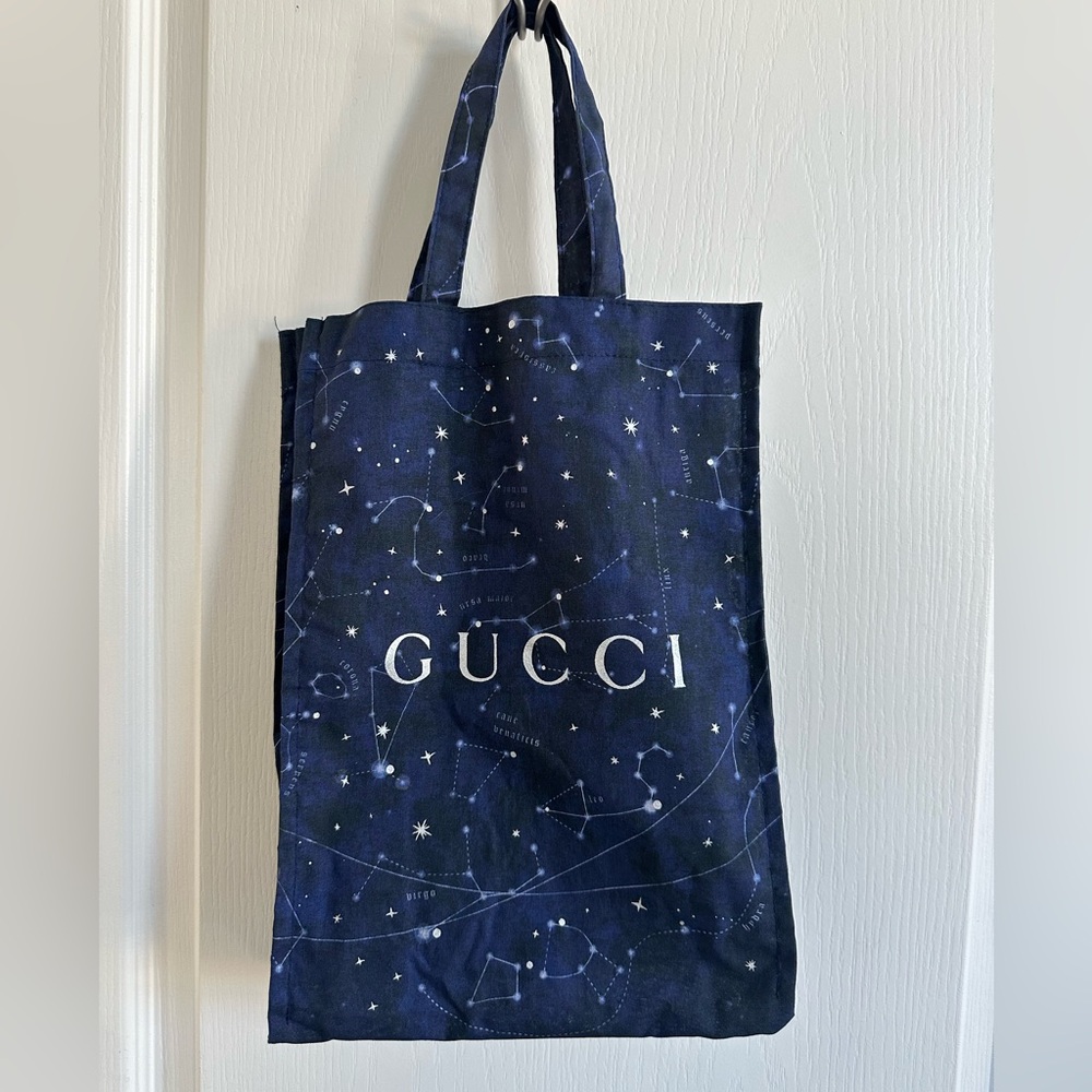 Gucci Limited Edition Constellation / Astrology Tote – Shopping Bag – Navy Blue